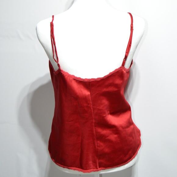 Warners Vintage Red Lace Camisole Tank Top Size 34 - Picture 2 of 9